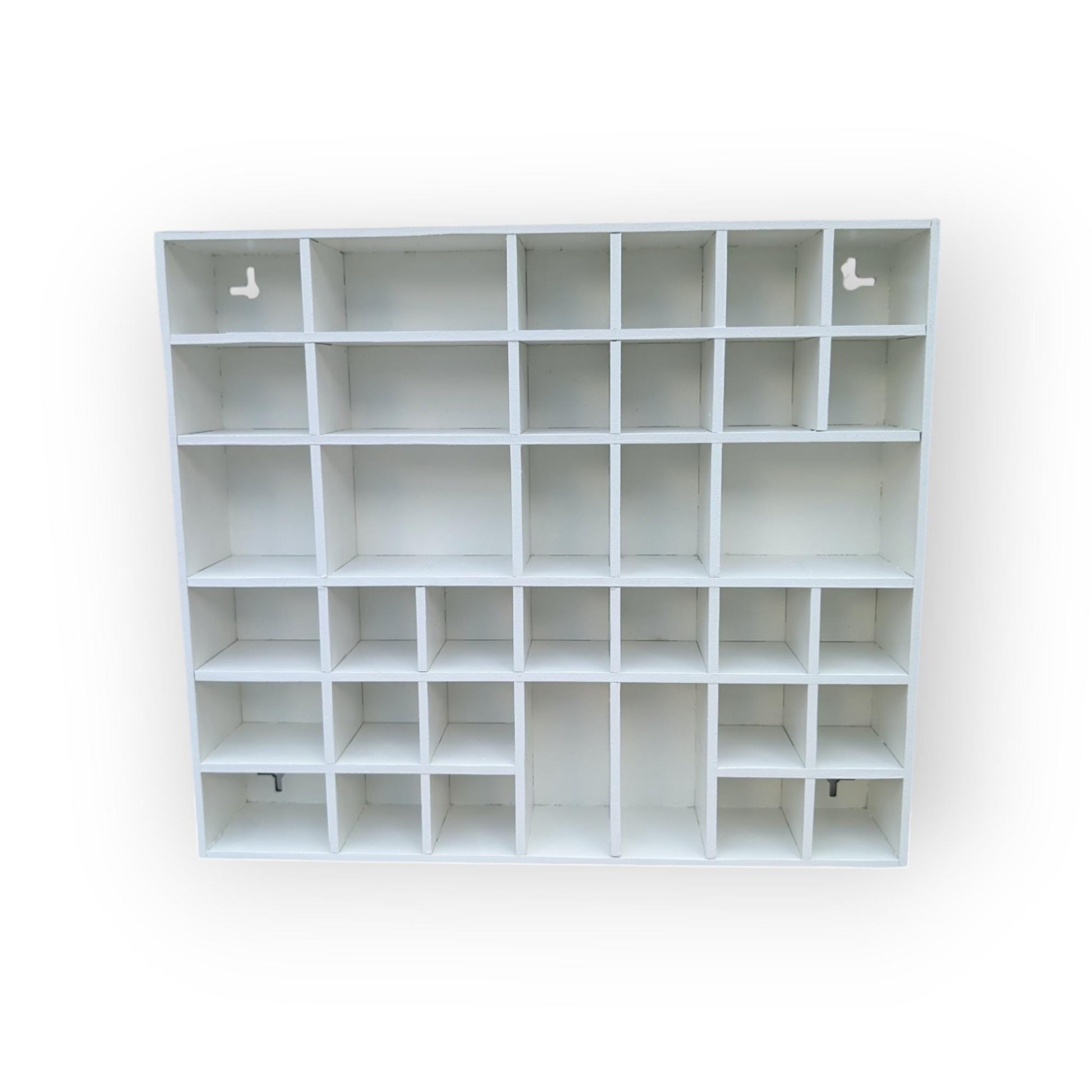 Shadow Box Wooden Display Shelf - Wall Cubby Shelf - Multiple Compartment Sizes - #6 - Trinket Shelf - Curio Cabinet