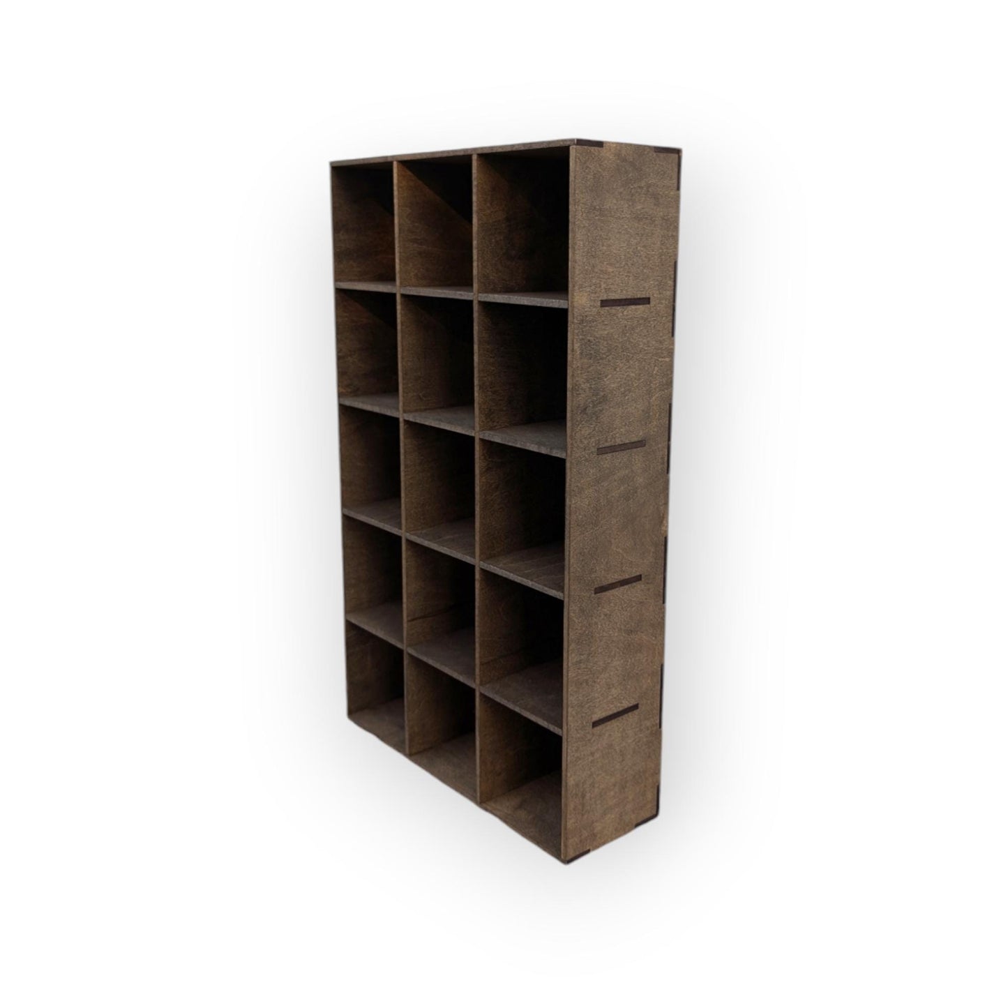 15 Compartment Wooden Display Shelf 4"x4"