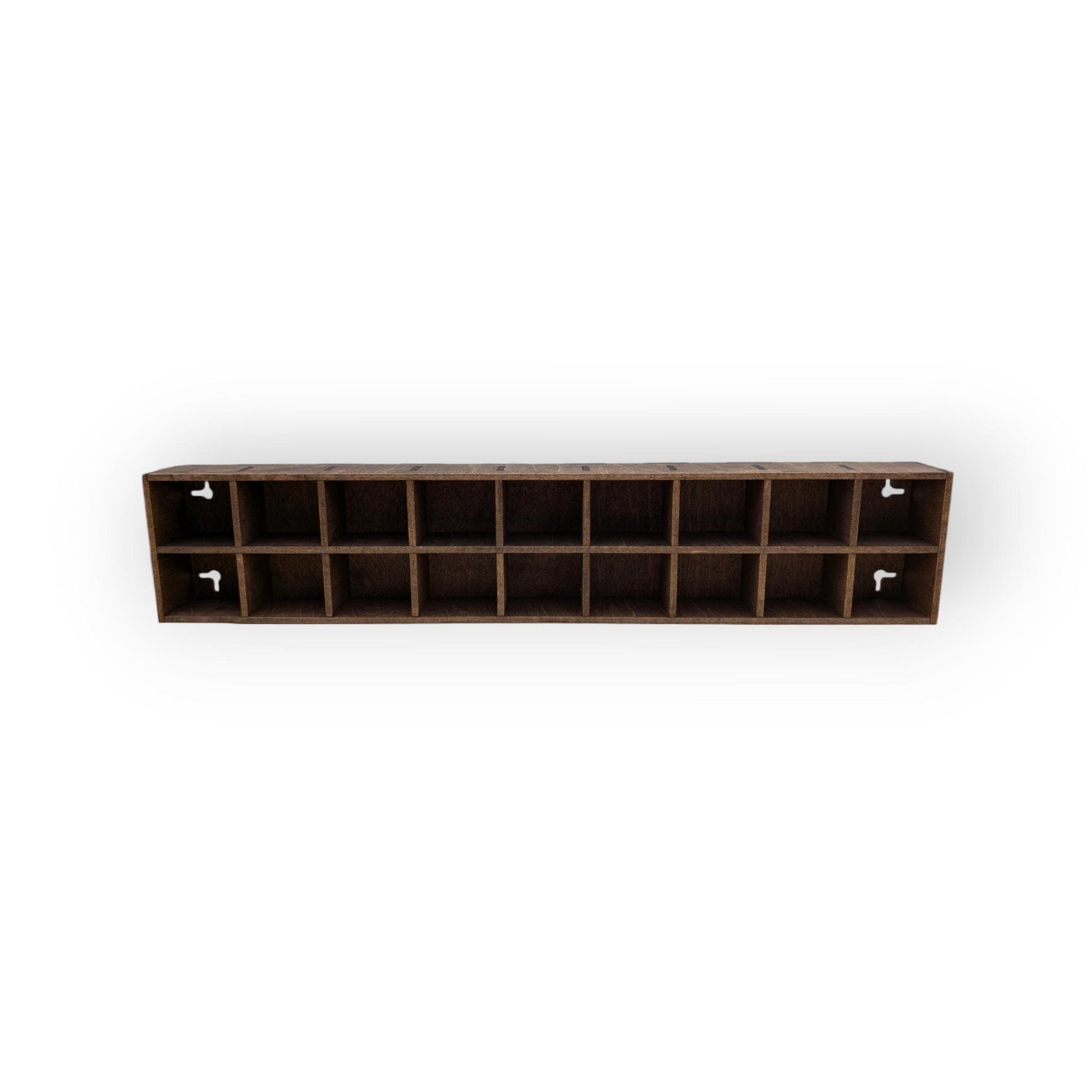 18 Compartment Wooden Display Shelf 5cm x 6cm