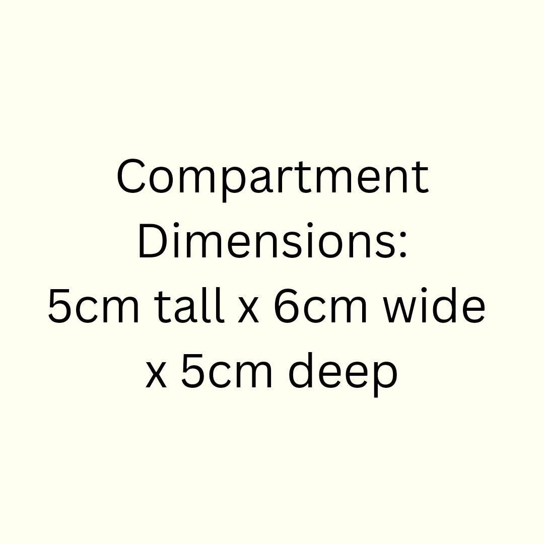 18 Compartment Wooden Display Shelf 5cm x 6cm