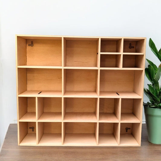 Shadow Box Wooden Display Shelf - Wall Cubby Shelf - Multiple Compartment Sizes - #17c - Trinket Shelf - Curio Cabinet