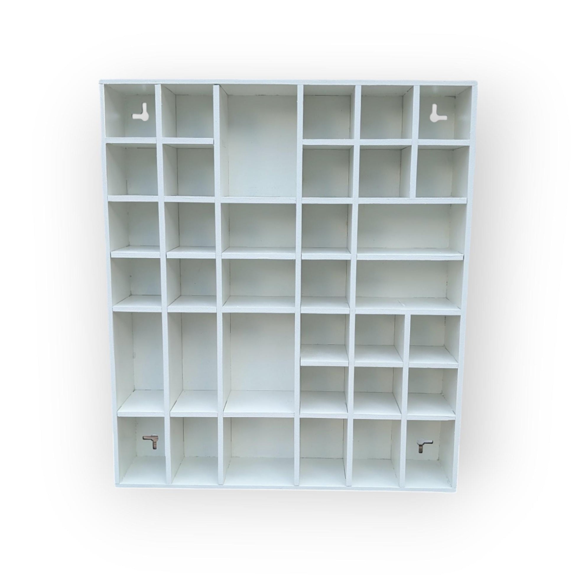 Shadow Box Wooden Display Shelf - Wall Cubby Shelf - Multiple Compartment Sizes - #6 - Trinket Shelf - Curio Cabinet