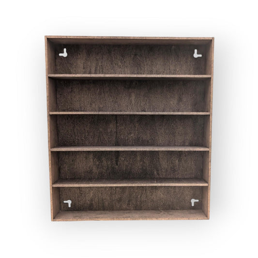 5 Compartment Wooden Display Shelf - 14.5x3 - Trinket Shelf - Curio Cabinet