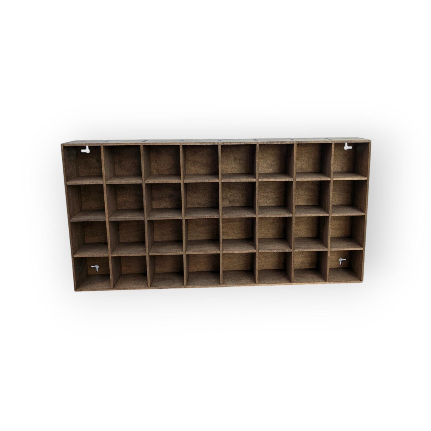 32 Compartment Wooden Display Shelf 3"x3"