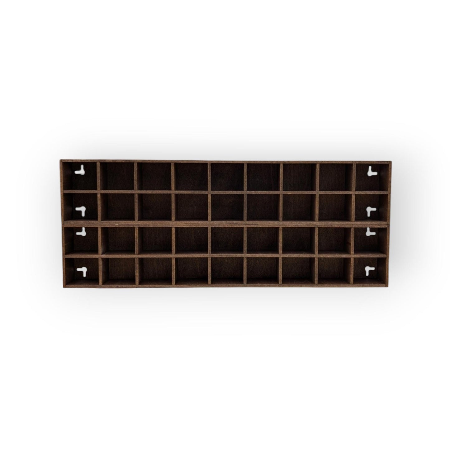 18 Compartment Wooden Display Shelf 5cm x 6cm