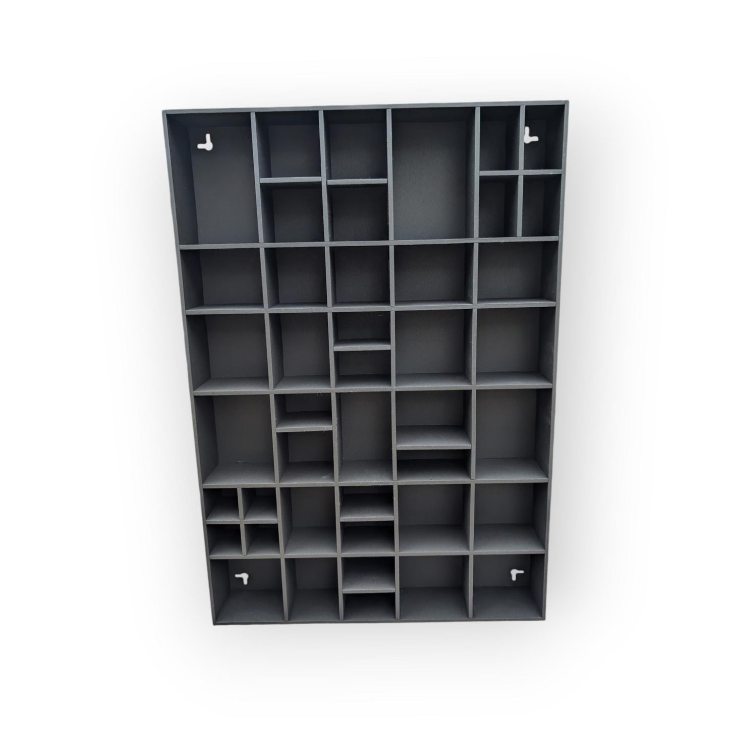 Shadow Box Wooden Display Shelf - Wall Cubby Shelf - Multiple Compartment Sizes - #5 - Trinket Shelf - Curio Cabinet