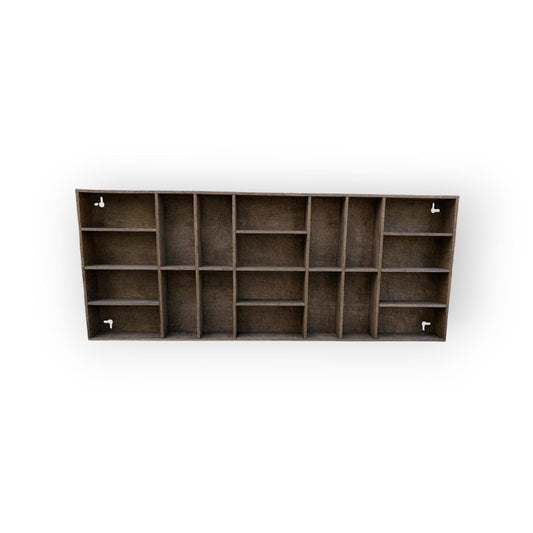 Shadow Box Wooden Display Shelf - Wall Cubby Shelf - Multiple Compartment Sizes - #22 - Trinket Shelf - Curio Cabinet