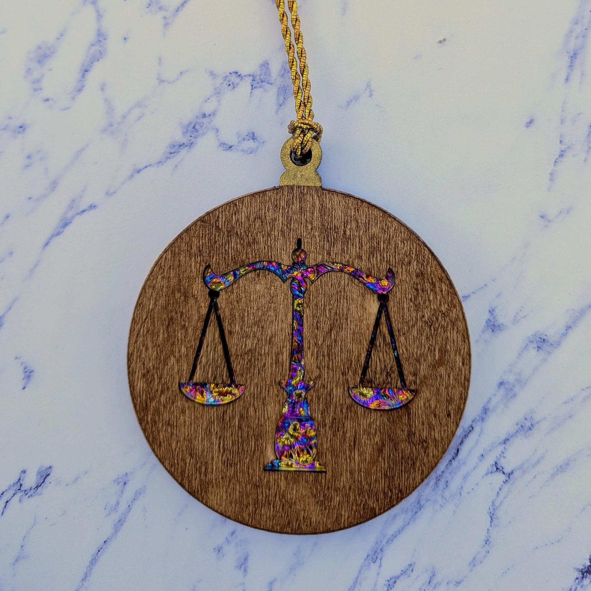Custom Scales of Justice Lawyer Ornament - Judge Ornament Gift - Court Gift - Dichrolam Acrylic Dragon Scales Ornament - Thank You Gift