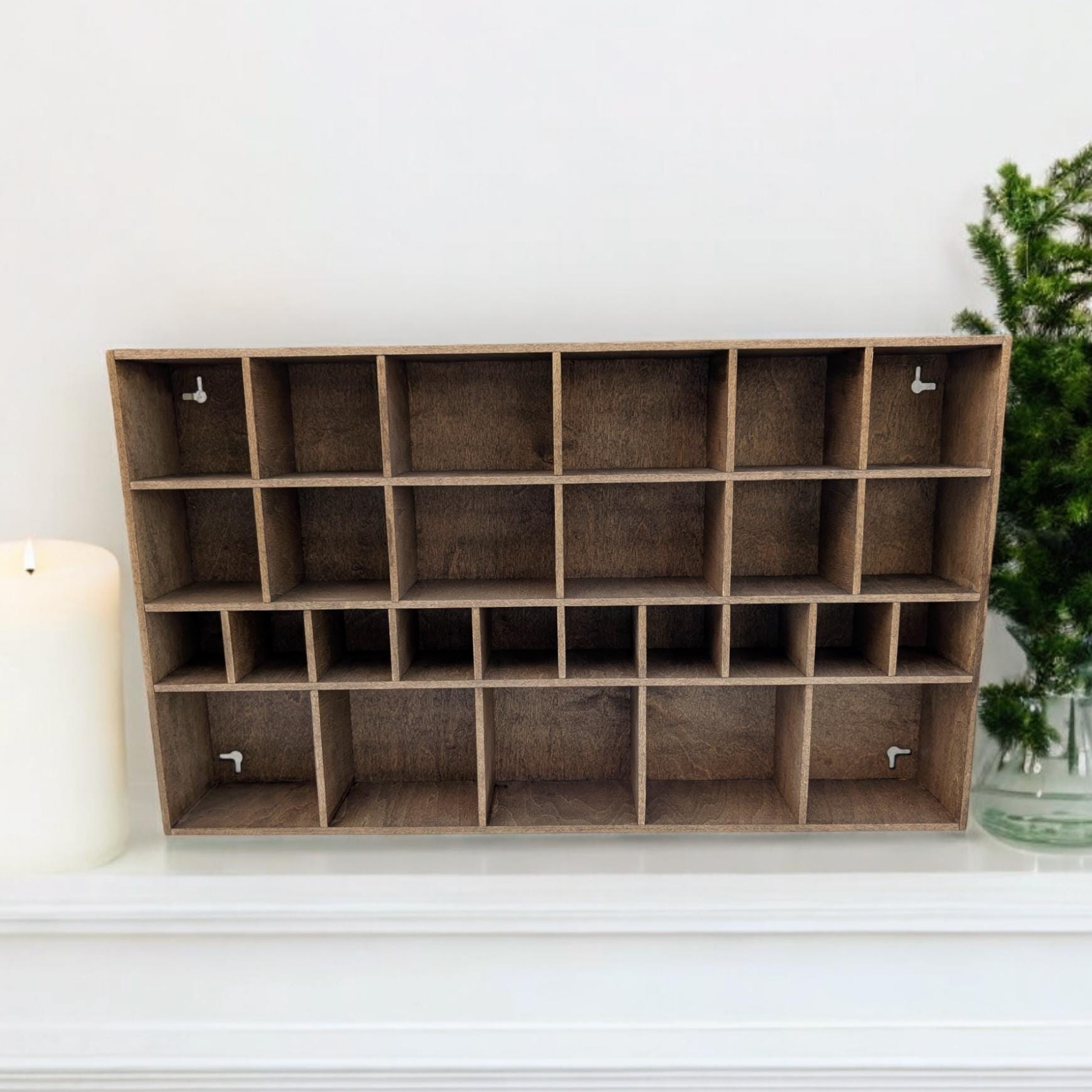 Shadow Box Wooden Display Shelf - Wall Cubby Shelf - Multiple Compartment Sizes - #25 - Trinket Shelf - Curio Cabinet