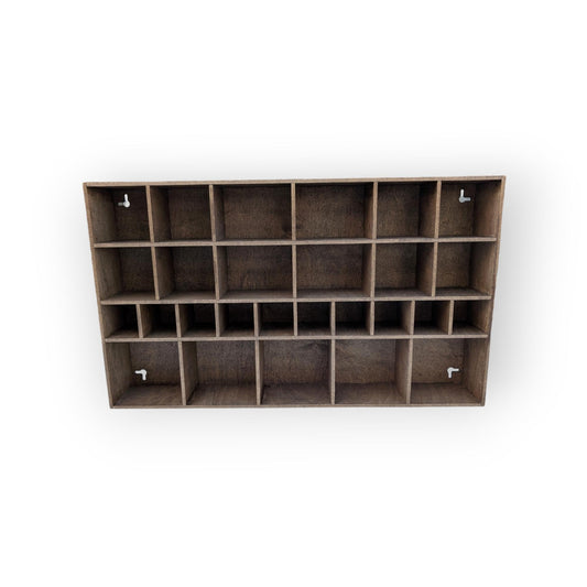 Shadow Box Wooden Display Shelf - Wall Cubby Shelf - Multiple Compartment Sizes - #25 - Trinket Shelf - Curio Cabinet