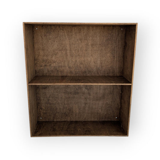 2 Compartment Wooden Display Shelf - 8x14.5 - Trinket Shelf - Curio Cabinet