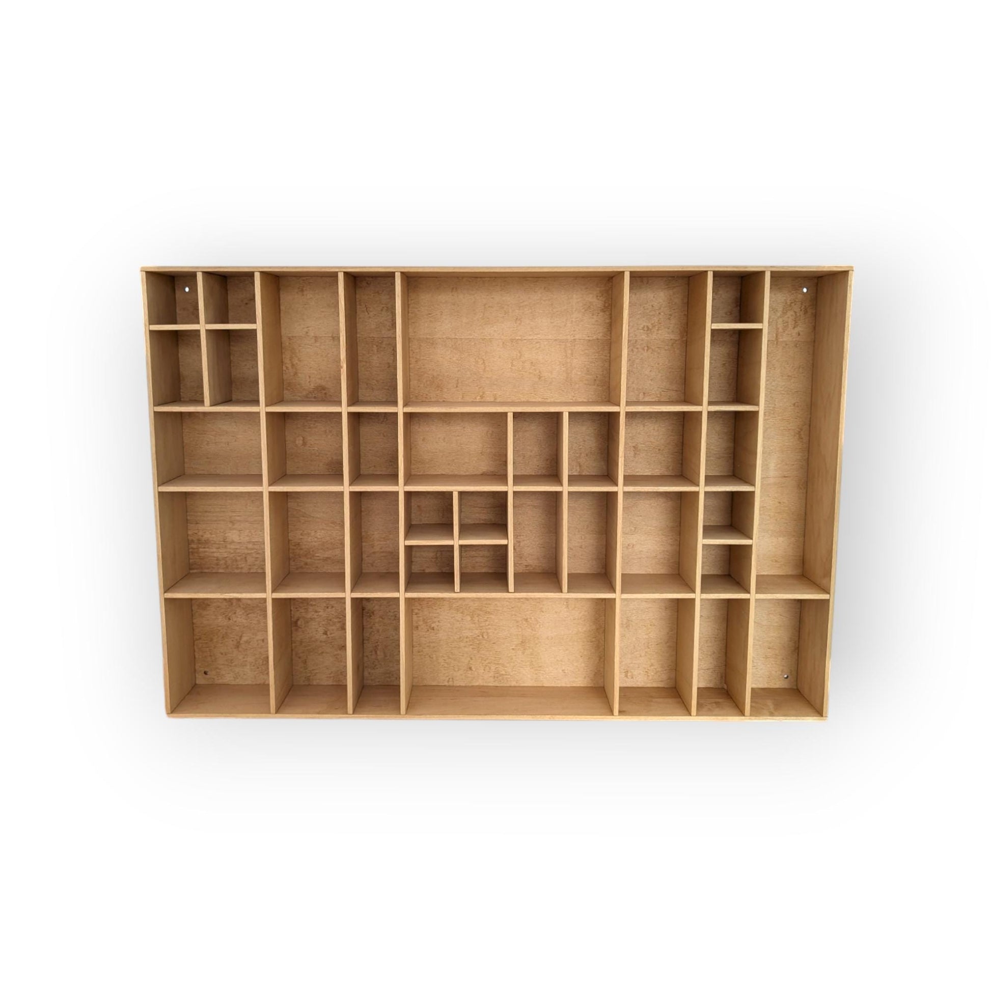 Shadow Box Wooden Display Shelf - Wall Cubby Shelf - Multiple Compartment Sizes - #28 - Trinket Shelf - Curio Cabinet