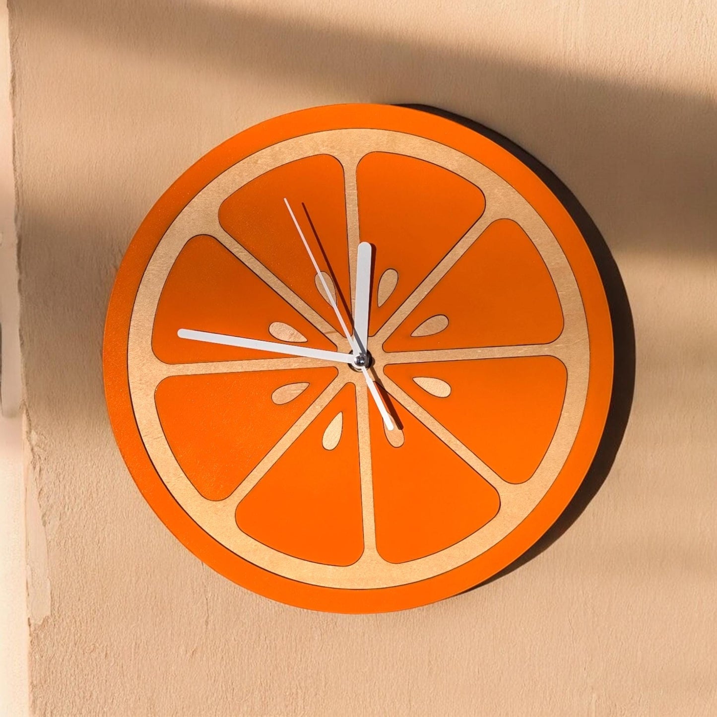 Wooden Orange Slice Clock