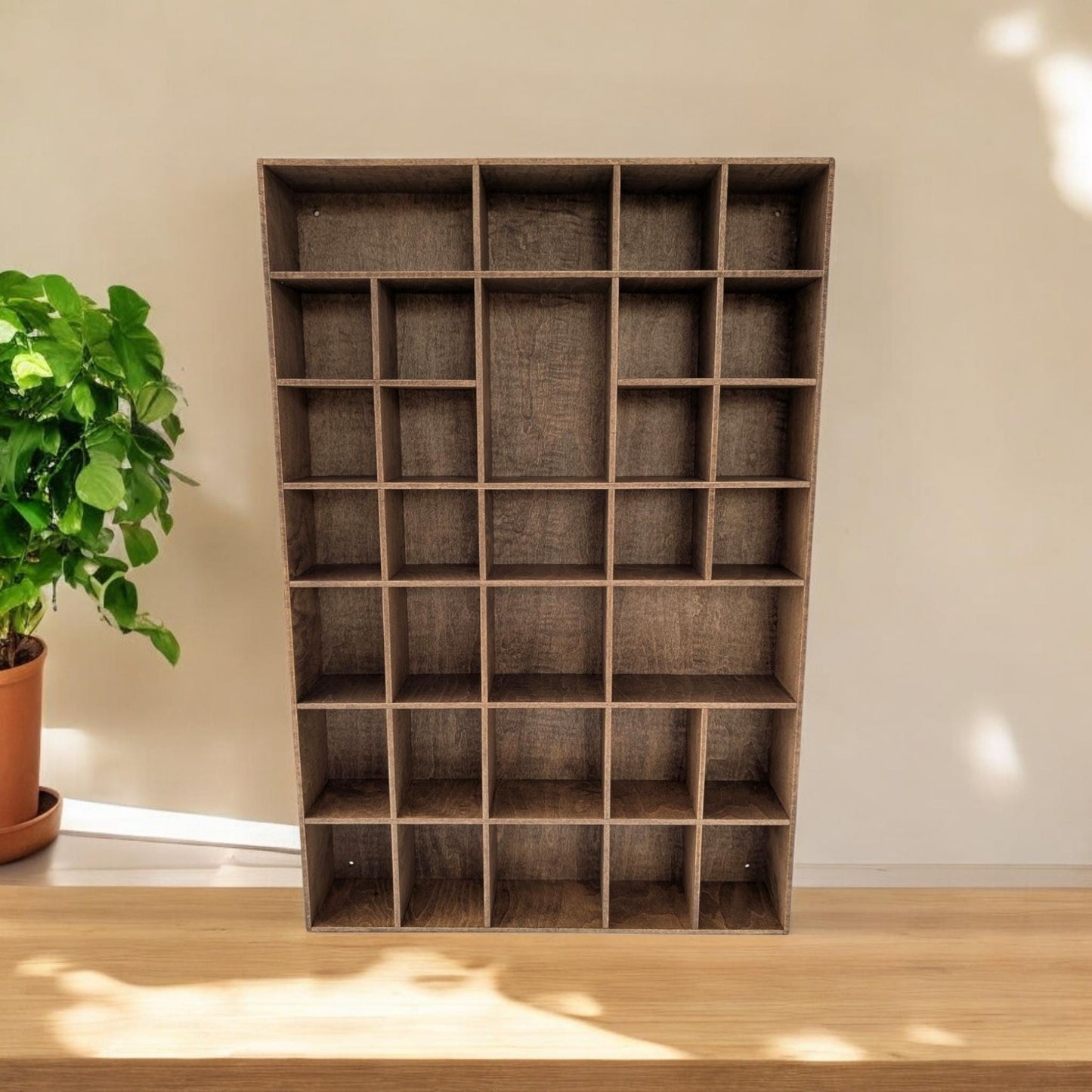 Shadow Box Wooden Display Shelf - Wall Cubby Shelf - Multiple Compartment Sizes - #31 - Trinket Shelf - Curio Cabinet