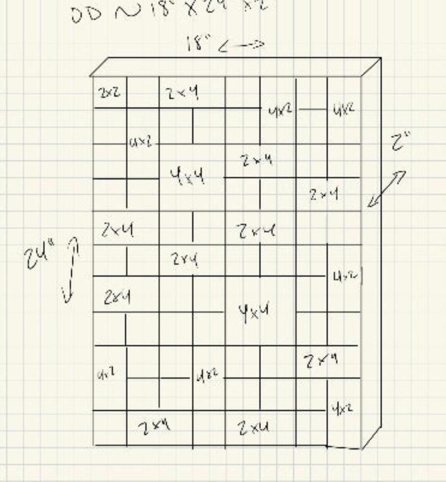 Shadow Box Wooden Display Shelf - Wall Cubby Shelf - Multiple Compartment Sizes - #35 - Trinket Shelf - Curio Cabinet