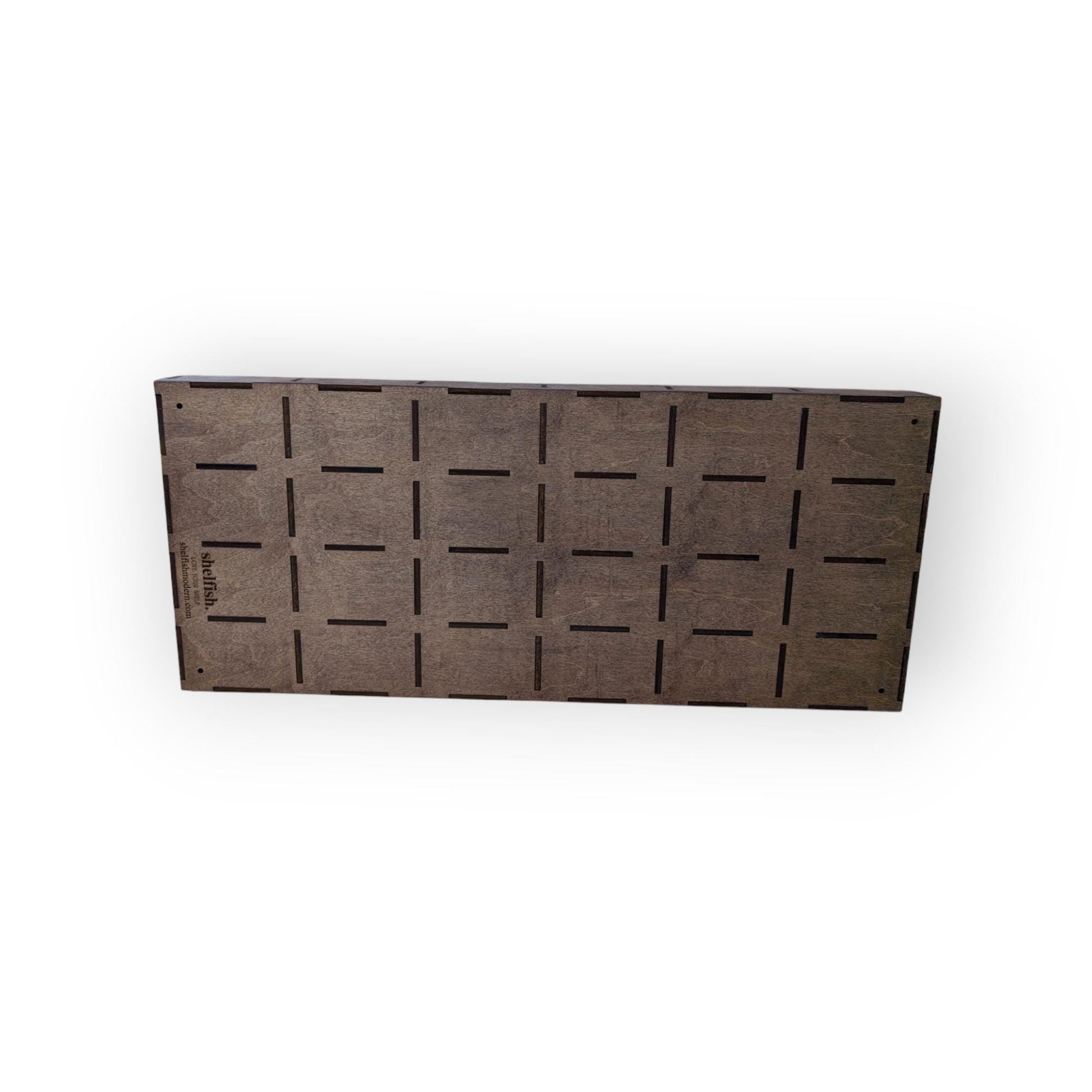 24 Compartment Wooden Display Shelf - 4x2.5 - Trinket Shelf - Curio Cabinet