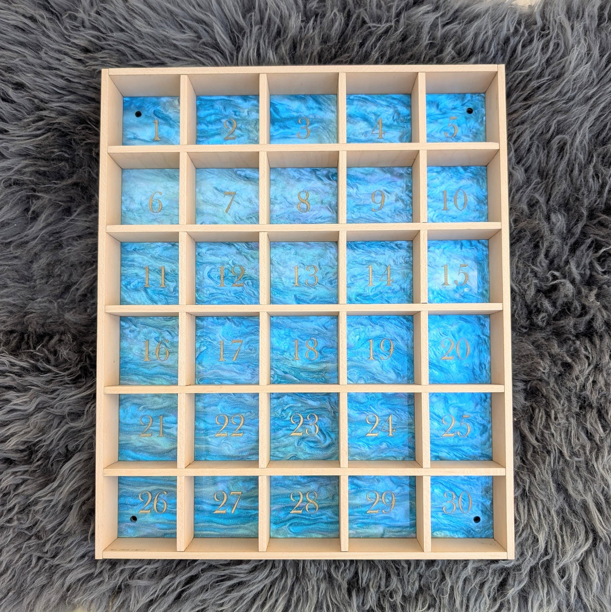 30 Compartment Wooden Display Shelf - 2x2 - Trinket Shelf - Curio Cabinet