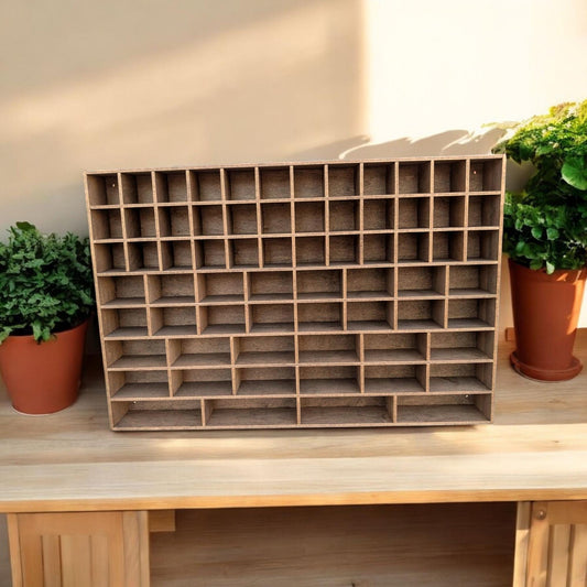 Shadow Box Wooden Display Shelf - Wall Cubby Shelf - Multiple Compartment Sizes - #33 - Trinket Shelf - Curio Cabinet