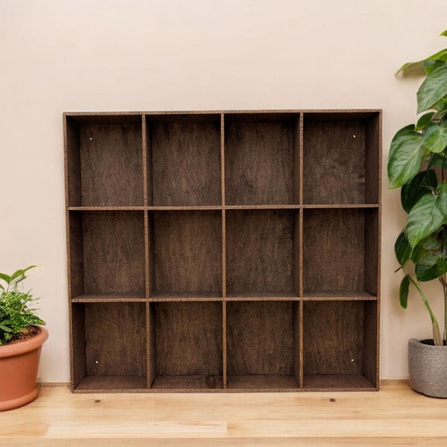 12 Compartment Wooden Display Shelf - 6x5 - Trinket Shelf - Curio Cabinet