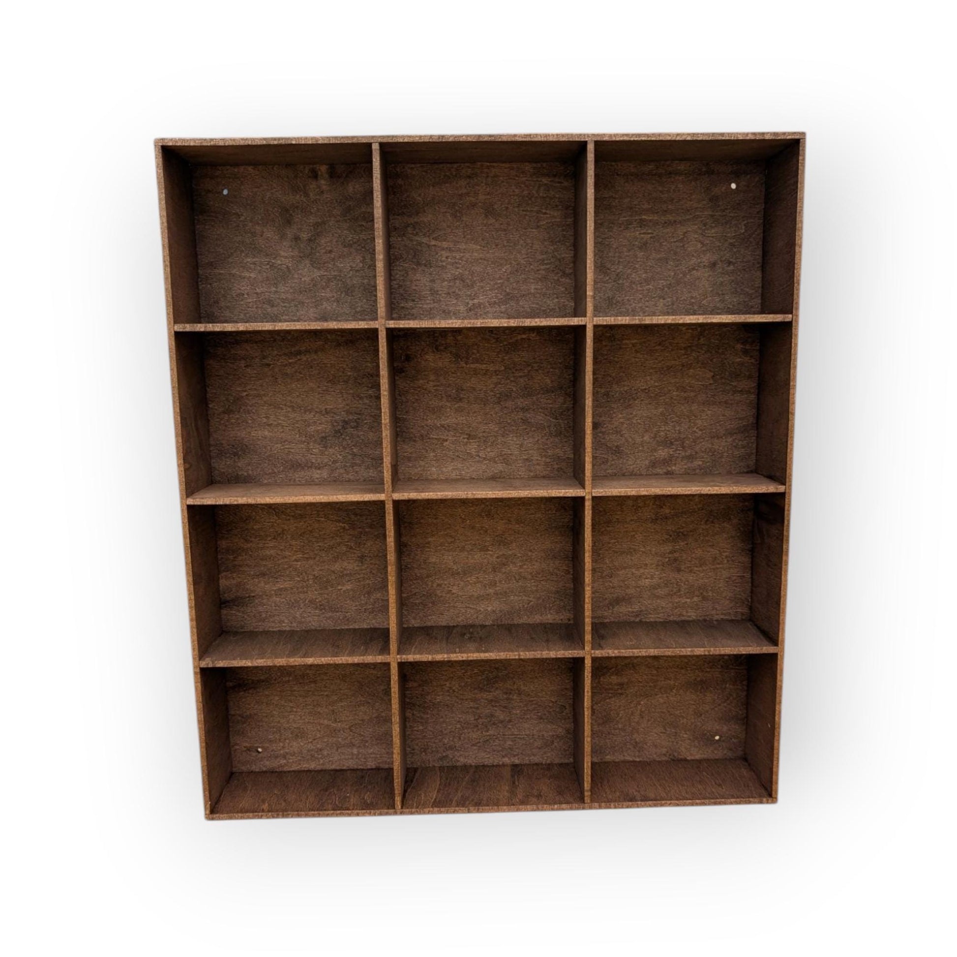 12 Compartment Wooden Display Shelf - 6x5 - Trinket Shelf - Curio Cabinet
