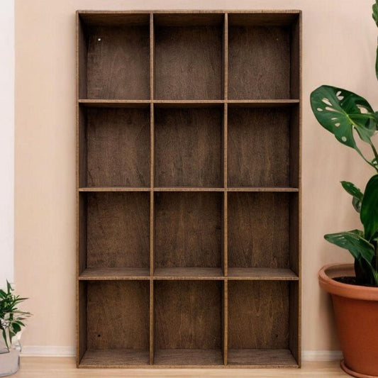 12 Compartment Wooden Display Shelf - 6x5 - Trinket Shelf - Curio Cabinet