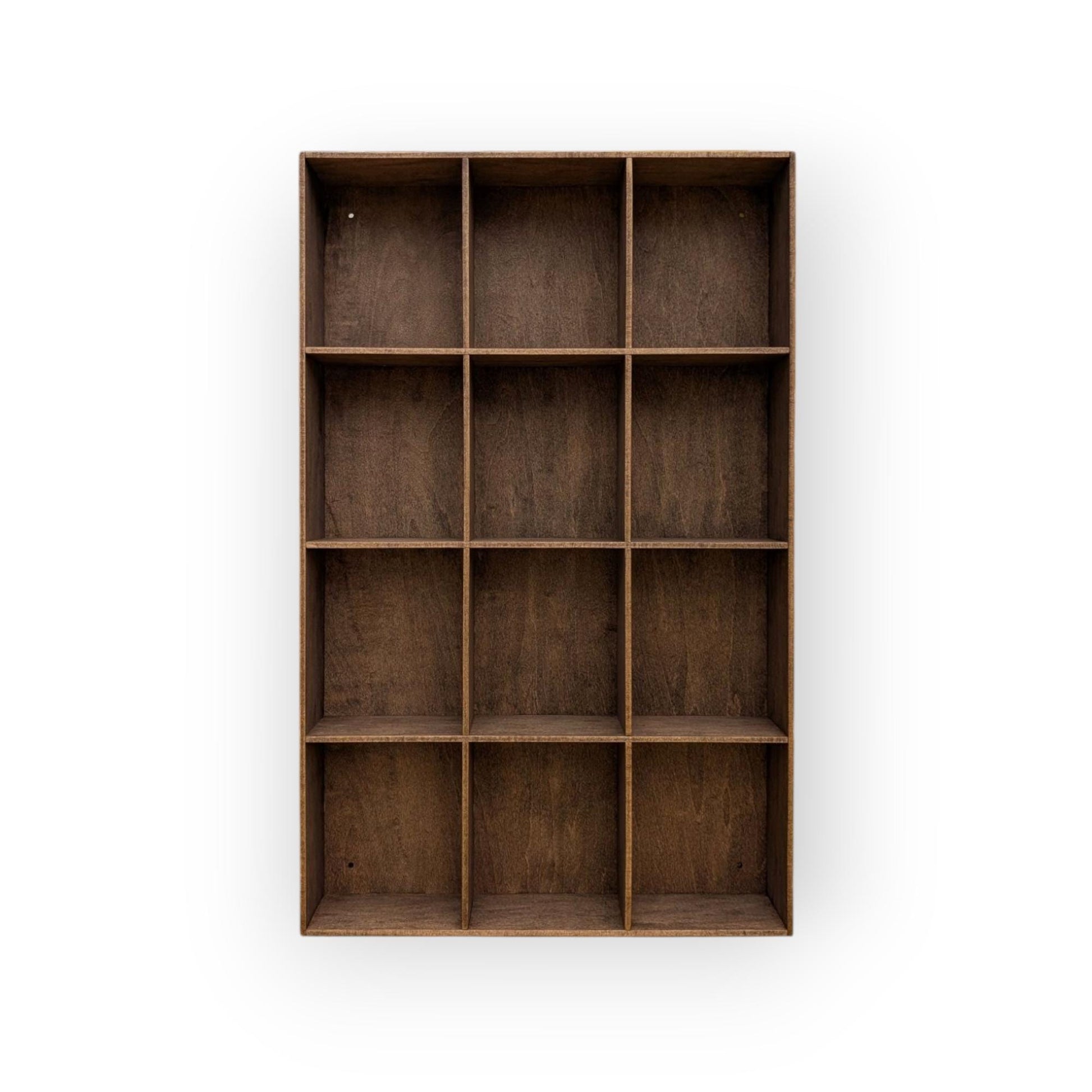 12 Compartment Wooden Display Shelf - 6x5 - Trinket Shelf - Curio Cabinet