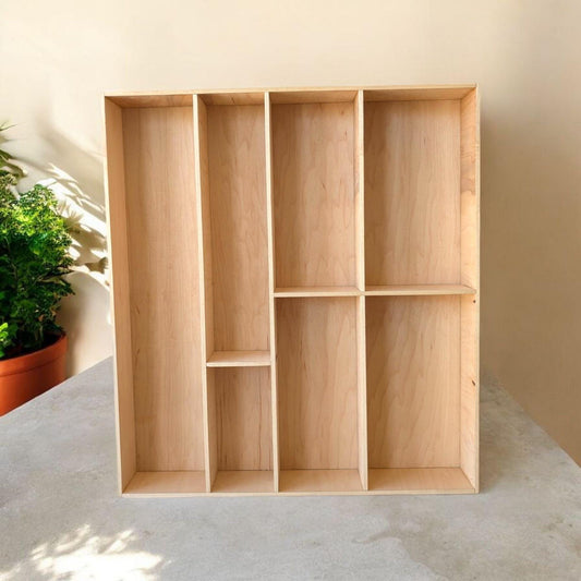 Wooden Drawer Organizer - Kitchen Drawer Divider #1 - Trinket Shelf - Curio Cabinet