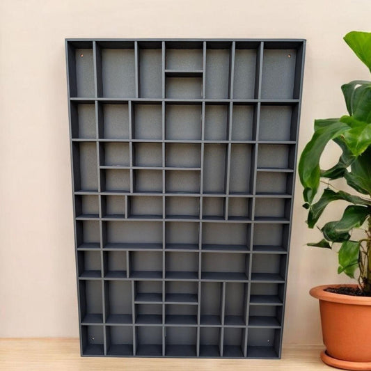 Multi Compartment Wooden Display Shelf-Crystal Display Shelf-Curio Cabinet- Knick Knack Display - Printer Tray -Figure Organizer Display #12