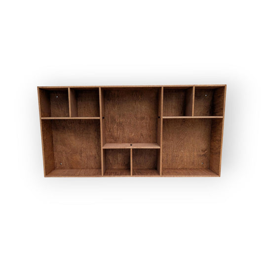 Shadow Box Wooden Display Shelf - Wall Cubby Shelf - Multiple Compartment Sizes - #40 - Trinket Shelf - Curio Cabinet