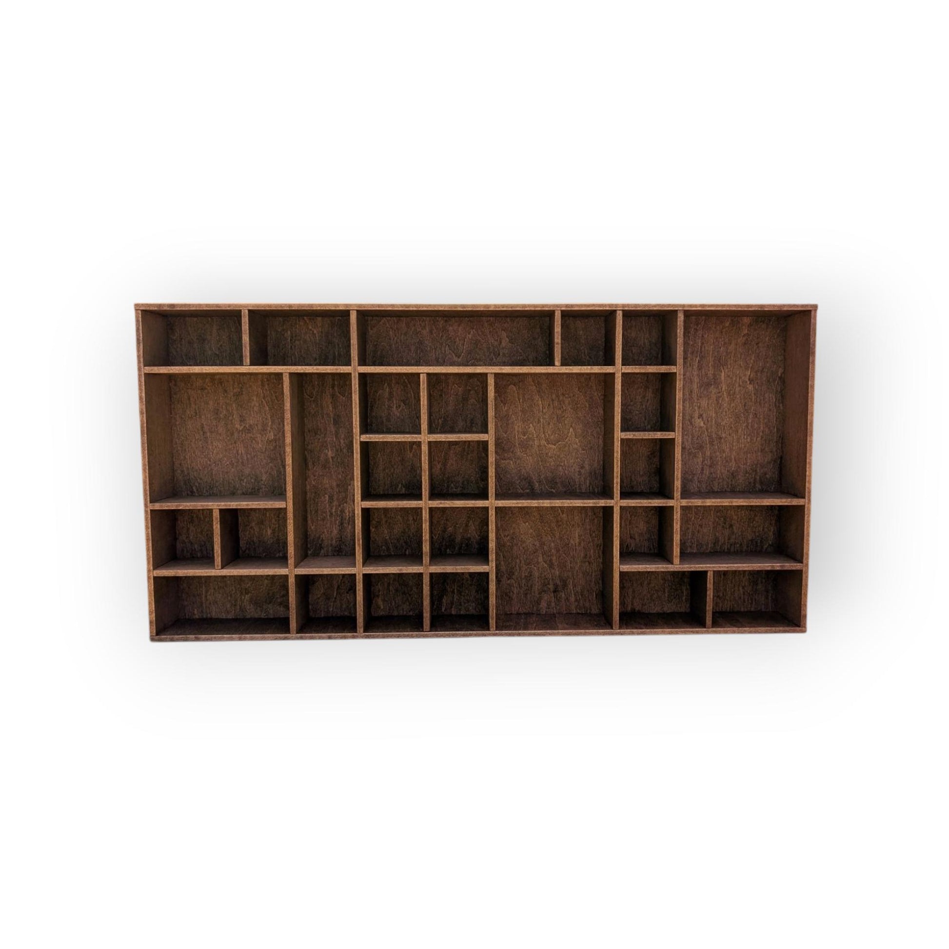Shadow Box Wooden Display Shelf - Wall Cubby Shelf - Multiple Compartment Sizes - #37 - Trinket Shelf - Curio Cabinet
