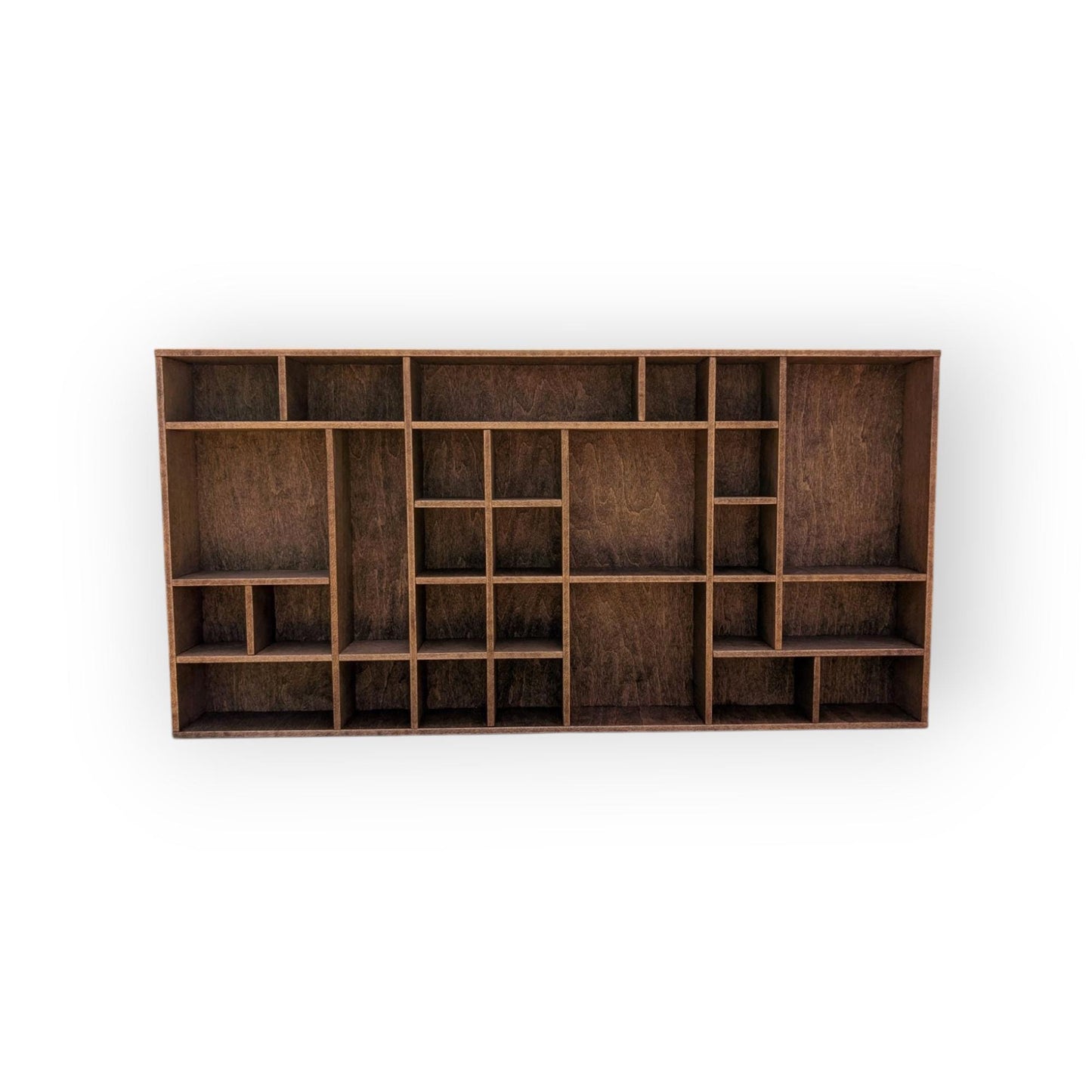 Shadow Box Wooden Display Shelf - Wall Cubby Shelf - Multiple Compartment Sizes - #37 - Trinket Shelf - Curio Cabinet