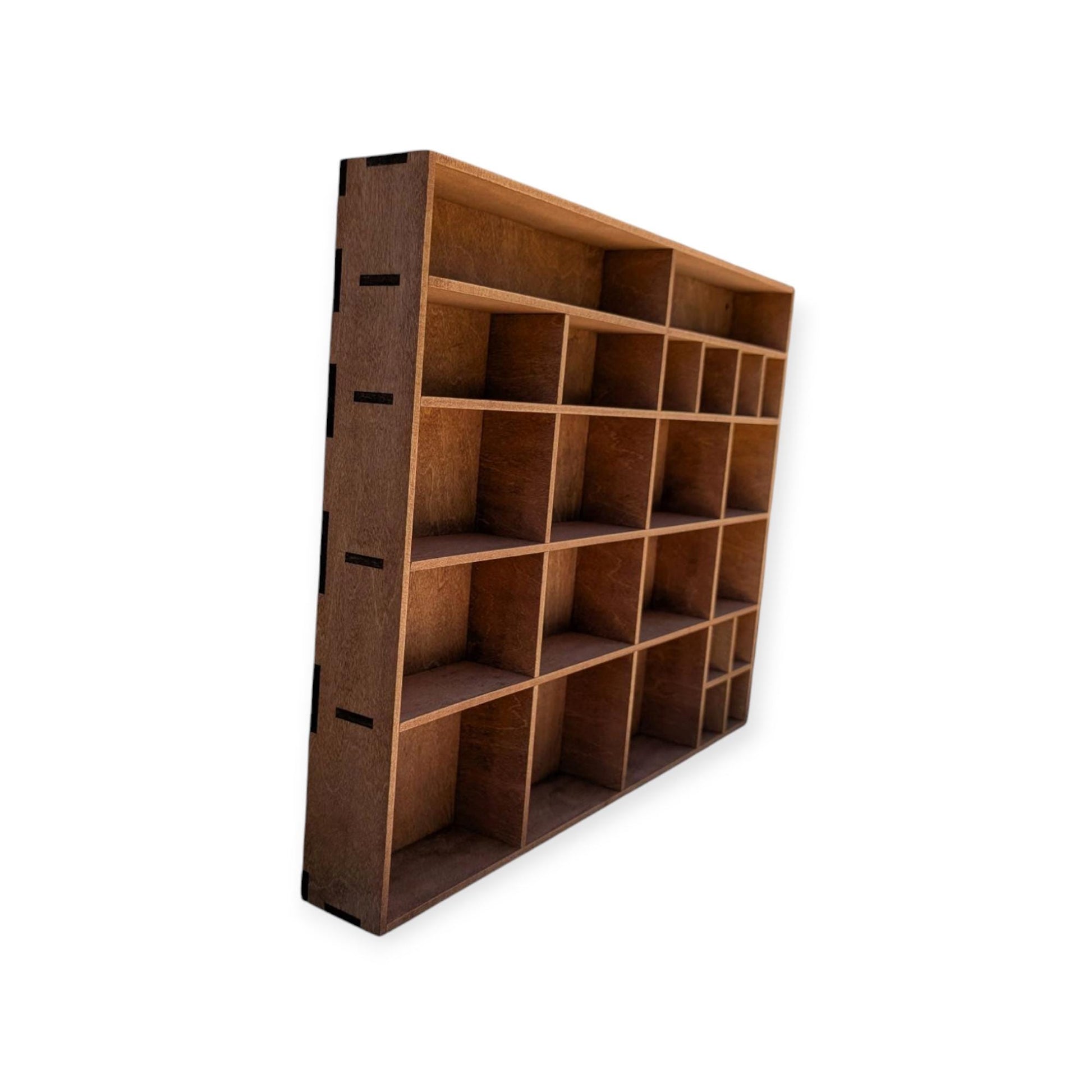 Multi Compartment Wooden Display Shelf-Crystal Display Shelf- Curio Cabinet- Knick Knack Display - Printer Tray -Figure Organizer Display #1
