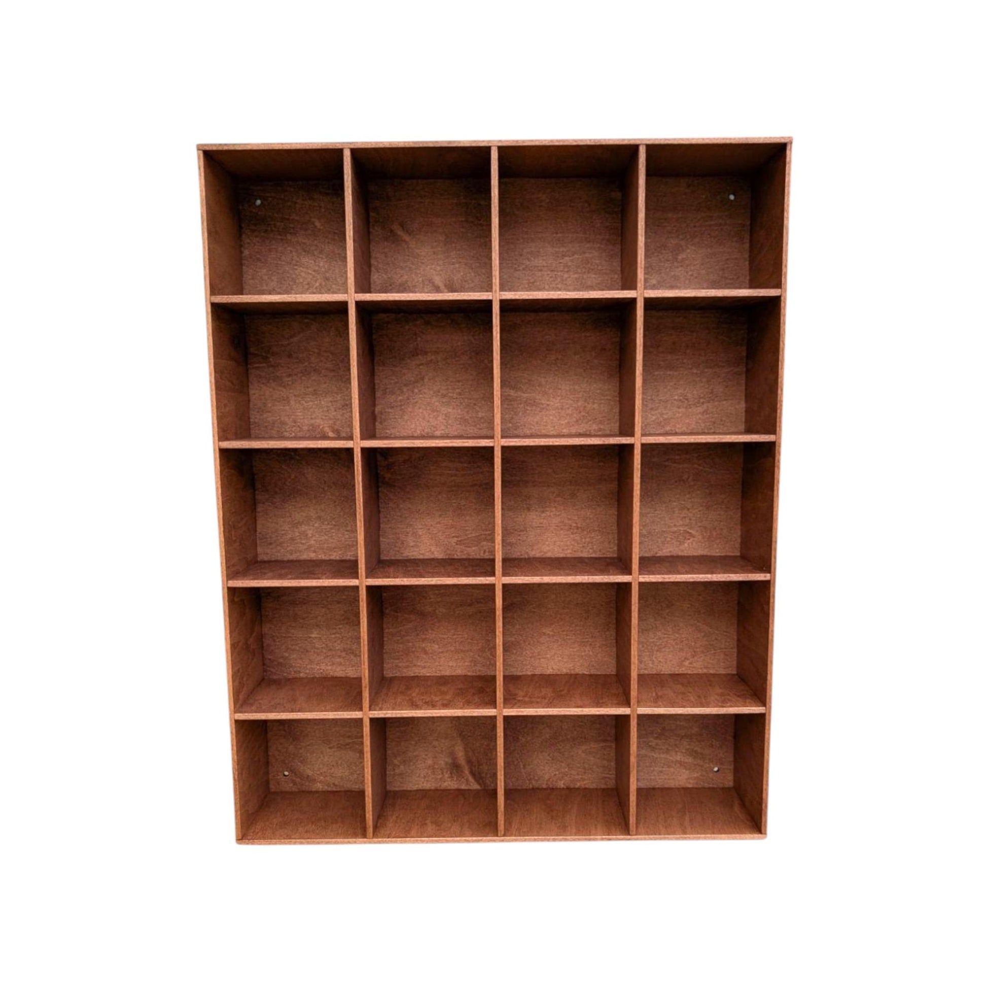 20 Compartment Wooden Display Shelf - 4x4 - Trinket Shelf - Curio Cabinet