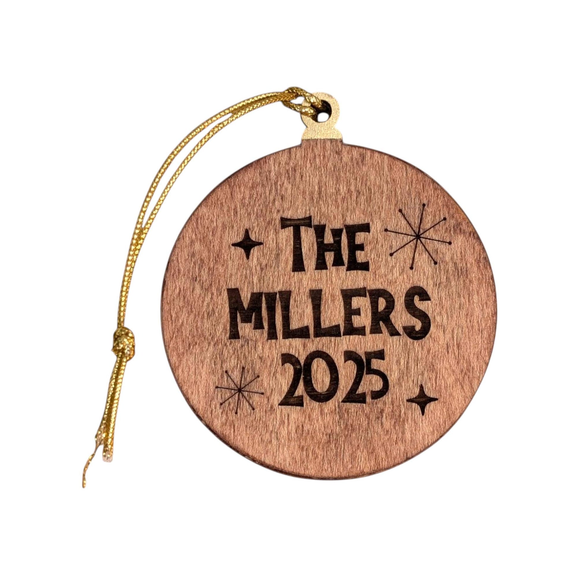 Custom Retro Martini Glass Christmas Ornament - Mid Century Modern Acrylic Inlay Ornament -Family Memory- Alcohol Gift Atomic Thank You Gift