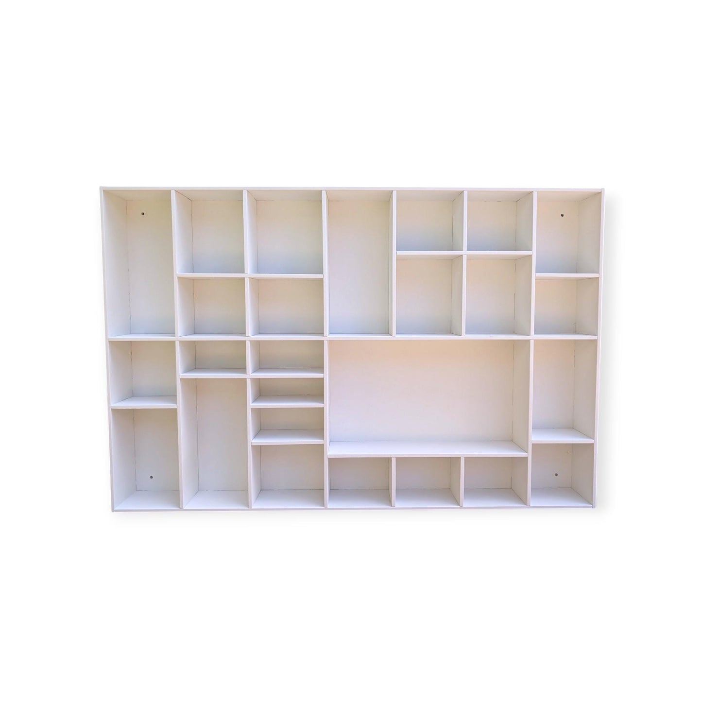 Multi Compartment Wooden Display Shelf -Crystal Display Shelf -Curio Cabinet- Knick Knack Display Printer Tray Figure Organizer Display #44a