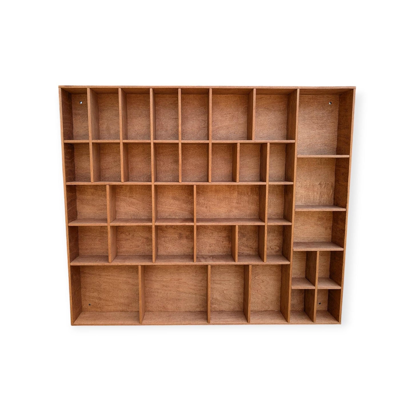 Multi Compartment Wooden Display Shelf-Crystal Display Shelf-Curio Cabinet- Knick Knack Display - Printer Tray -Figure Organizer Display #45