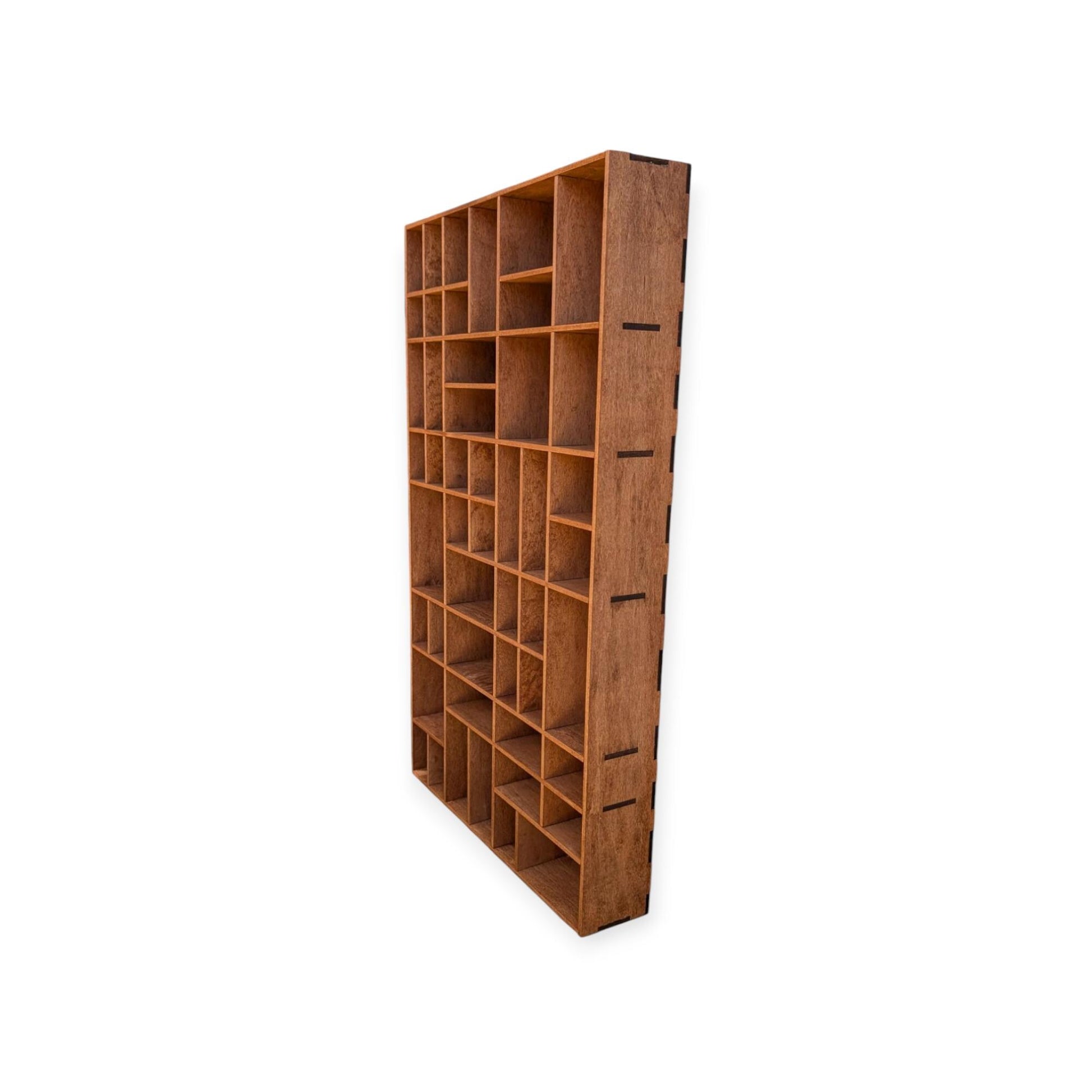 Multi Compartment Wooden Display Shelf-Crystal Display Shelf-Curio Cabinet- Knick Knack Display -Printer Tray -Figure Organizer Display #18a