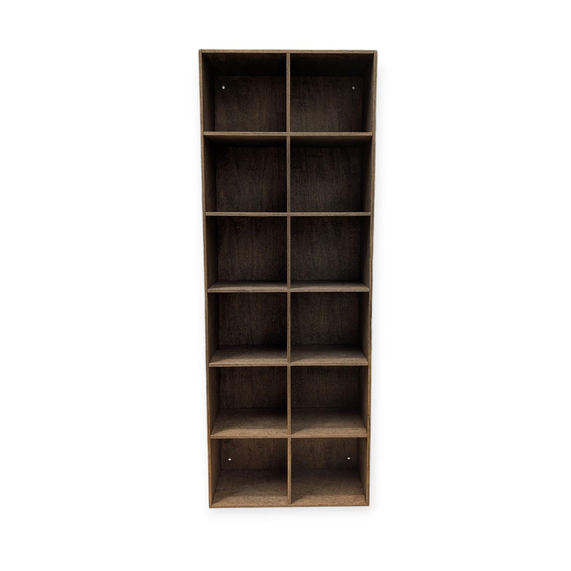 12 Compartment Wooden Display Shelf - 4.75x4.3 - Trinket Shelf - Curio Cabinet