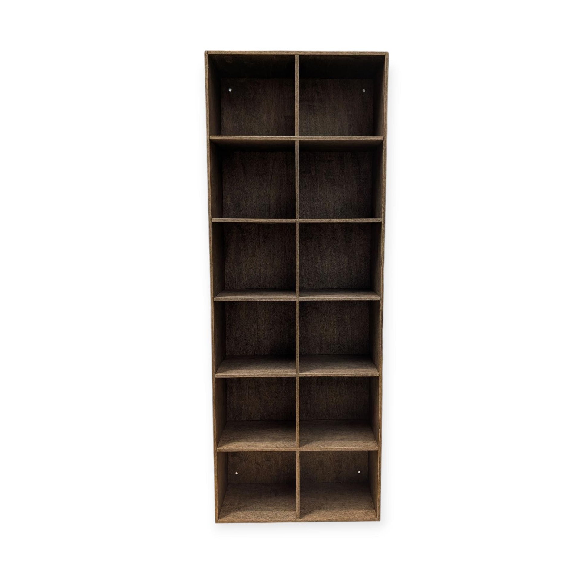 12 Compartment Wooden Display Shelf - 4.75x4.3 - Trinket Shelf - Curio Cabinet