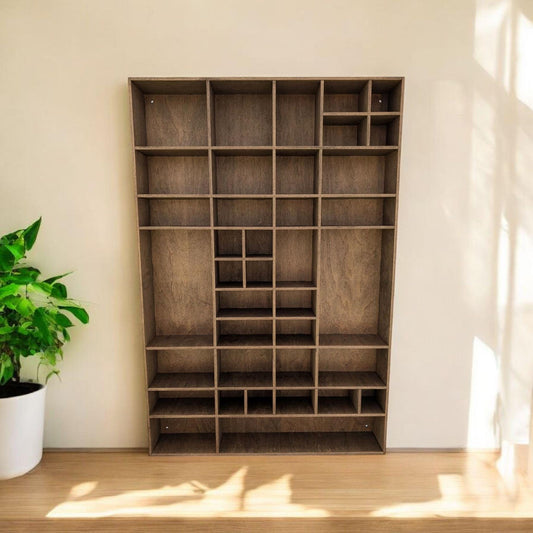 Multi Compartment Wooden Display Shelf-Crystal Display Shelf-Curio Cabinet- Knick Knack Display - Printer Tray -Figure Organizer Display #28