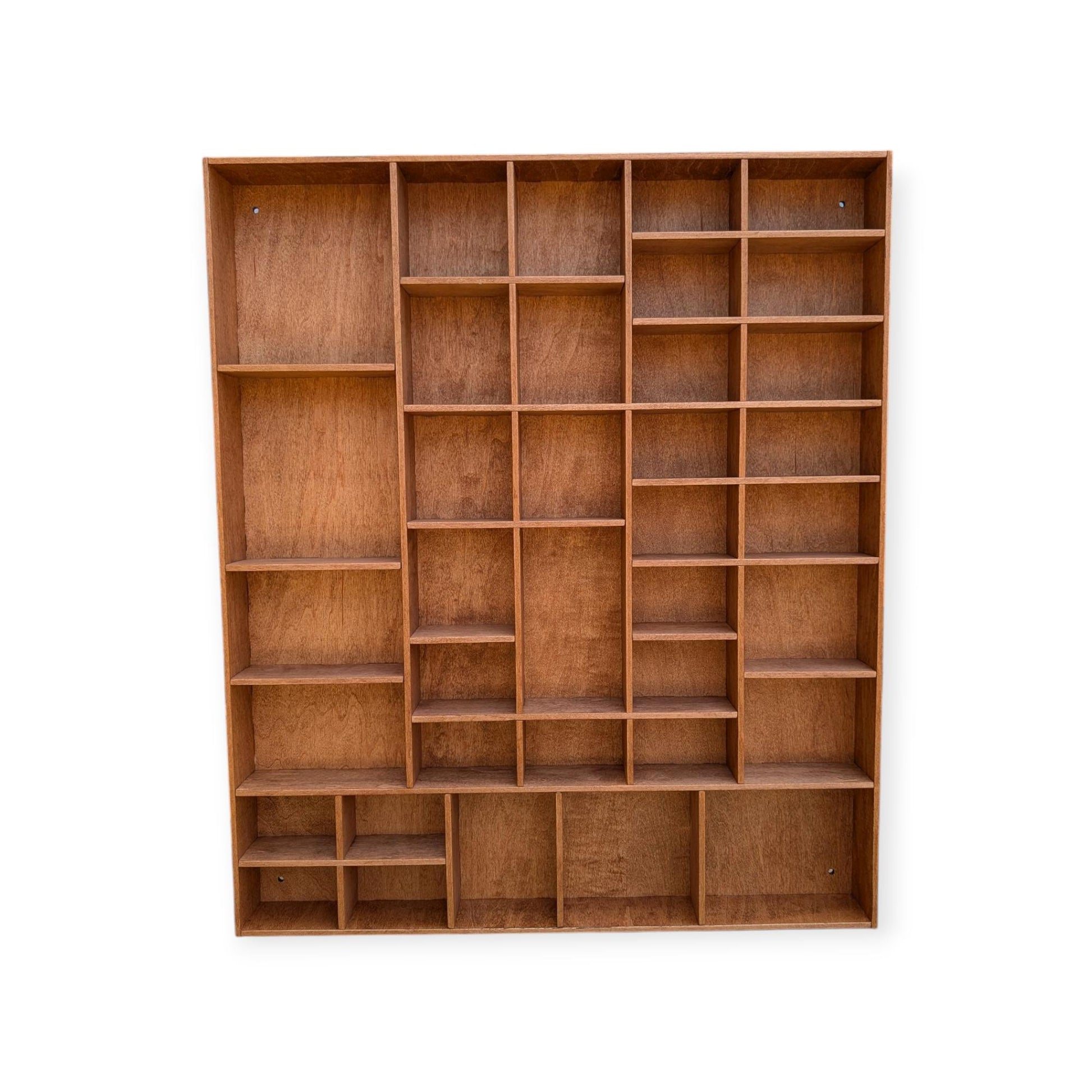 Multi Compartment Wooden Display Shelf-Crystal Display Shelf-Curio Cabinet- Knick Knack Display - Printer Tray -Figure Organizer Display #45