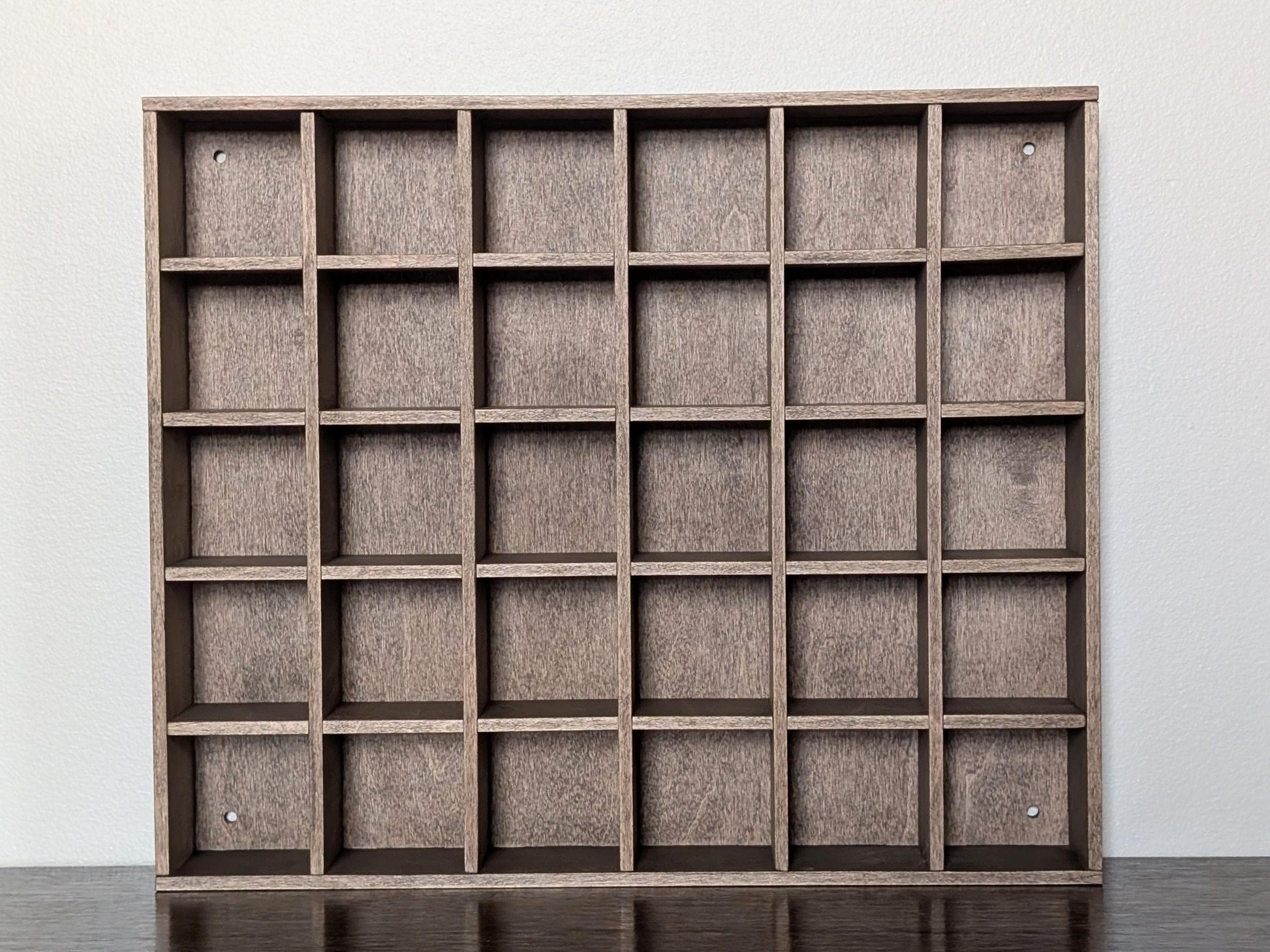 30 Compartment Wooden Display Shelf - 2x2 - Trinket Shelf - Curio Cabinet