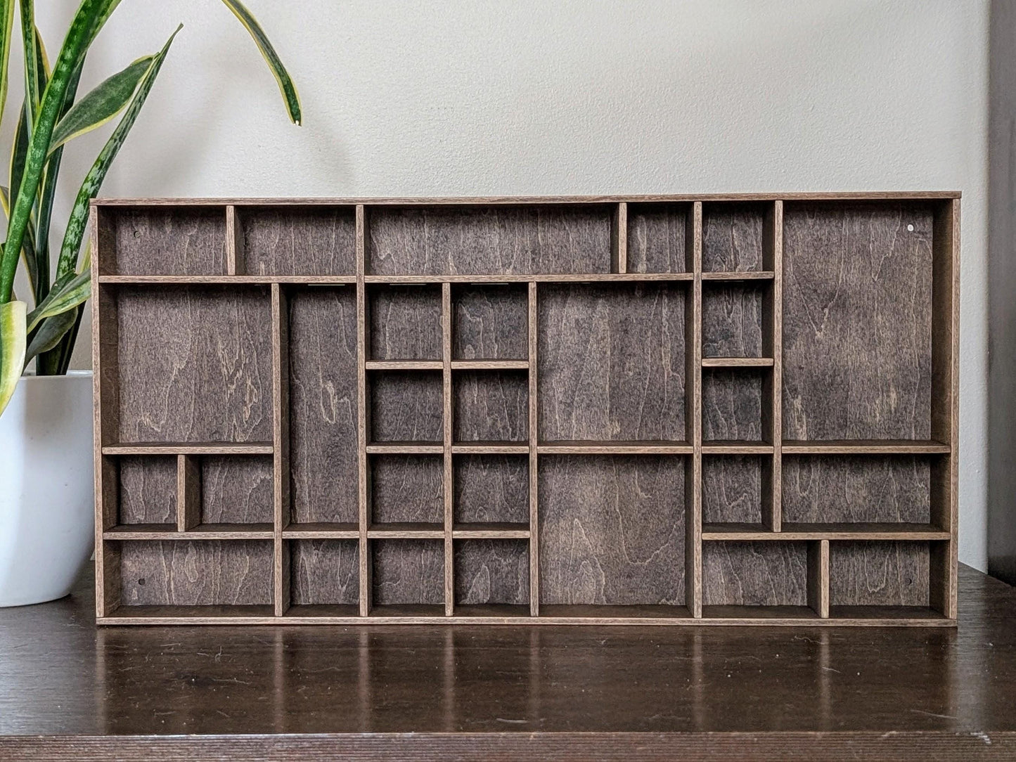 Shadow Box Wooden Display Shelf - Wall Cubby Shelf - Multiple Compartment Sizes - #37 - Trinket Shelf - Curio Cabinet