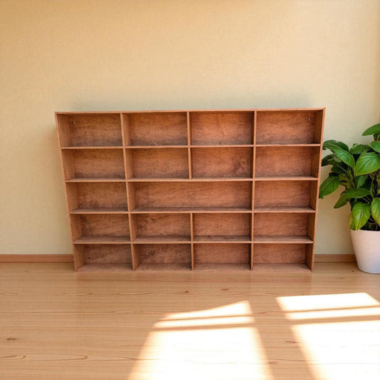 20 Compartment Wooden Display Shelf - 6x3 - Trinket Shelf - Curio Cabinet