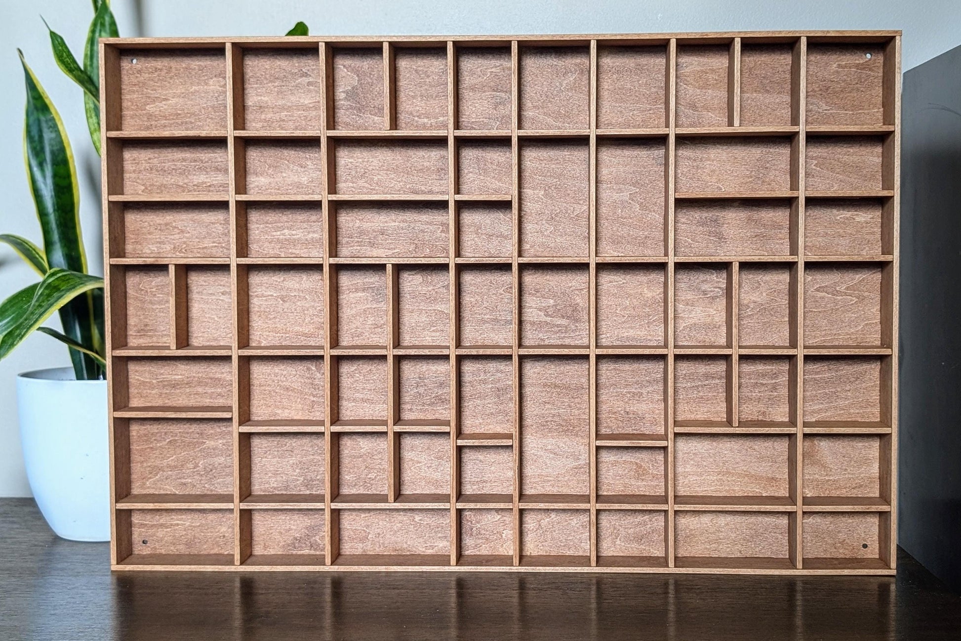 Shadow Box Wooden Display Shelf - Wall Cubby Shelf - Multiple Compartment Sizes - #12 - Trinket Shelf - Curio Cabinet