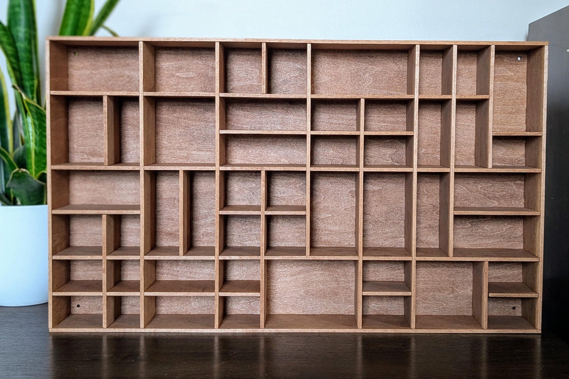 Shadow Box Wooden Display Shelf - Wall Cubby Shelf - Multiple Compartment Sizes - #18a - Trinket Shelf - Curio Cabinet