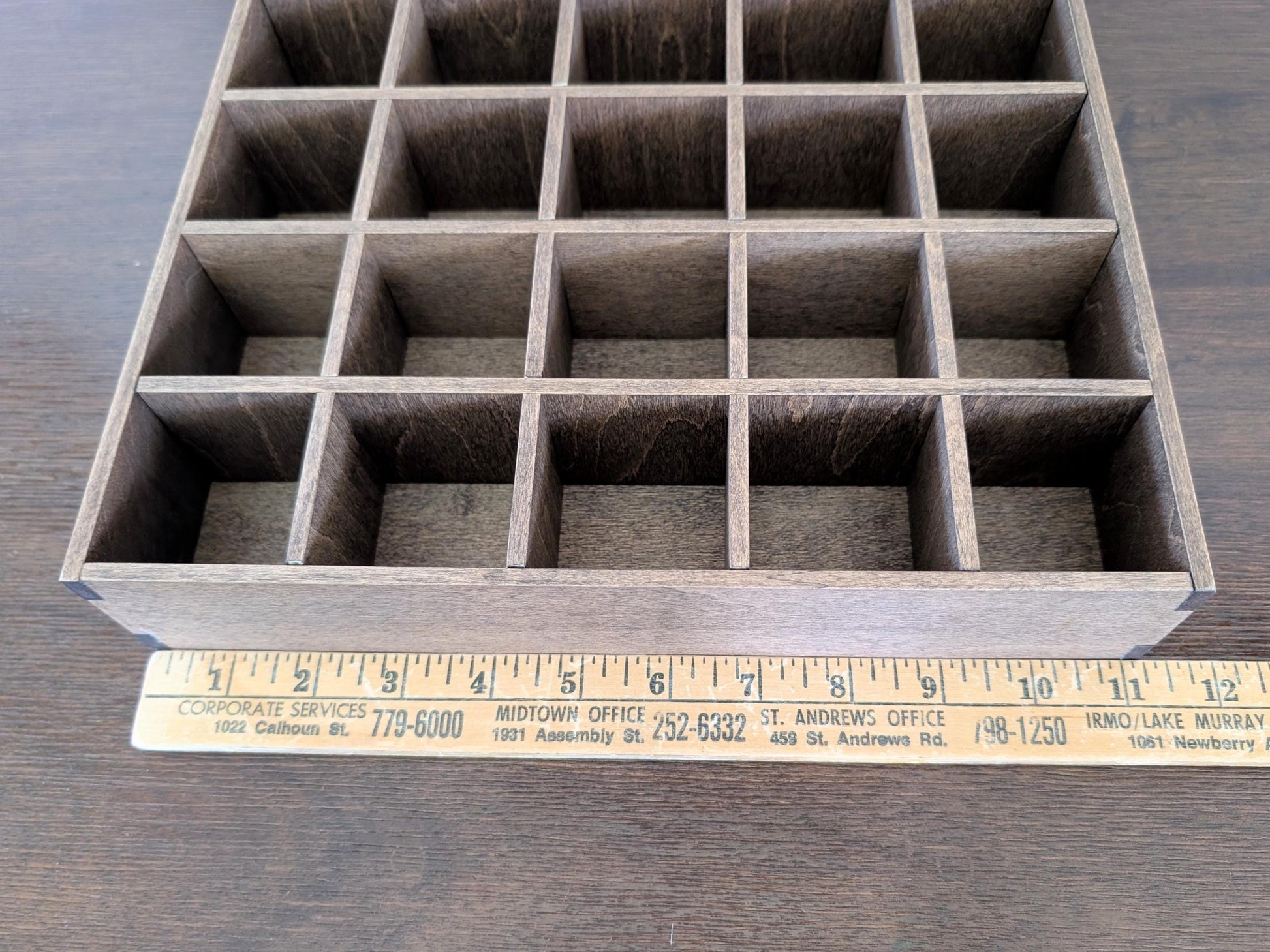 30 Compartment Wooden Display Shelf - 2x2 - Trinket Shelf - Curio Cabinet