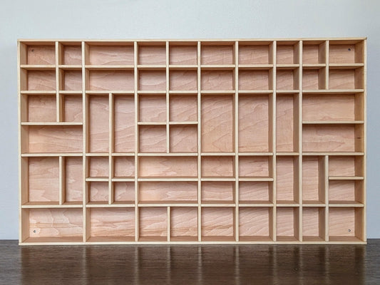 Shadow Box Wooden Display Shelf - Wall Cubby Shelf - Multiple Compartment Sizes - #18 - Trinket Shelf - Curio Cabinet