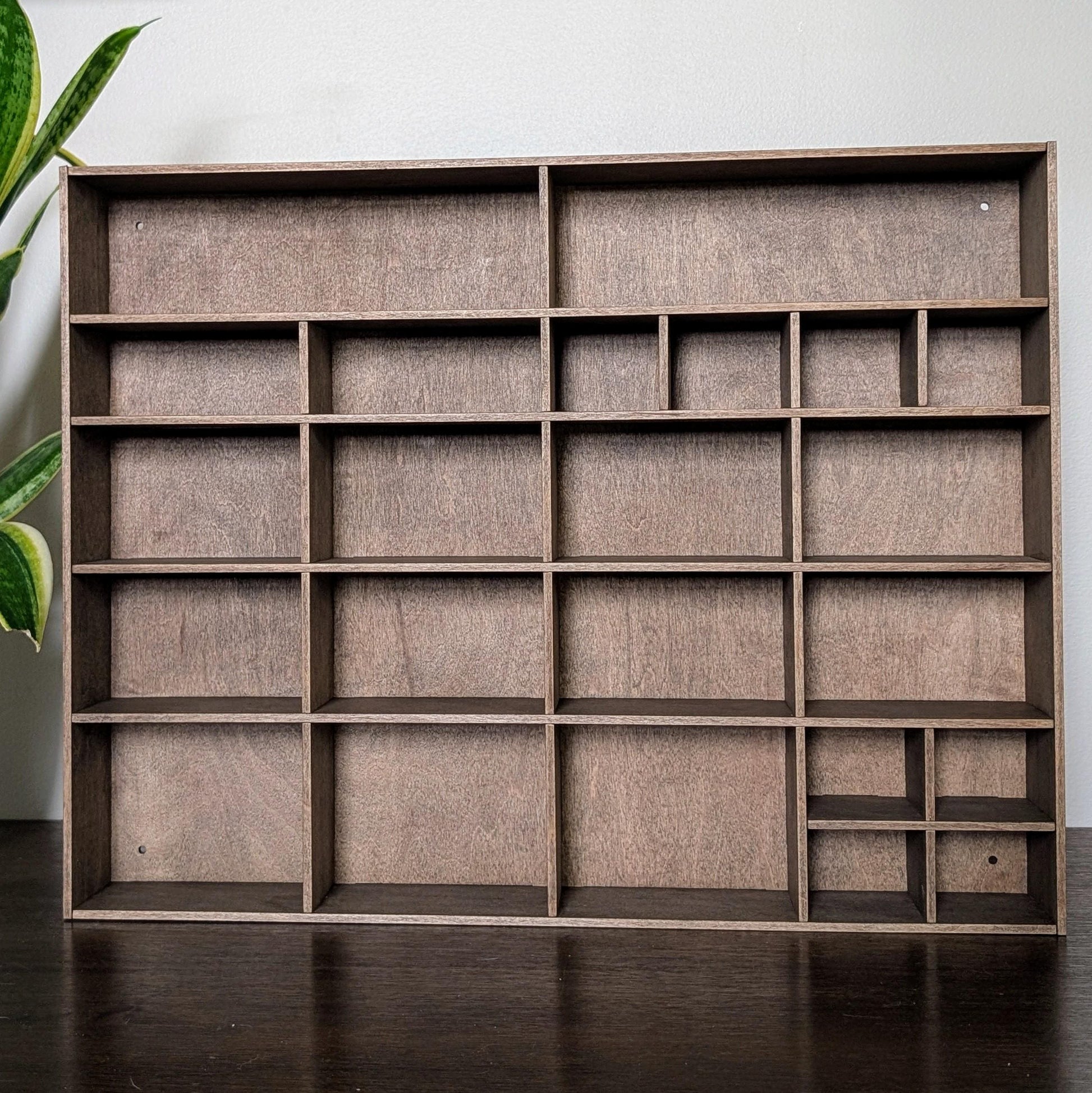 Shadow Box Wooden Display Shelf - Wall Cubby Shelf - Multiple Compartment Sizes - #7c - Trinket Shelf - Curio Cabinet