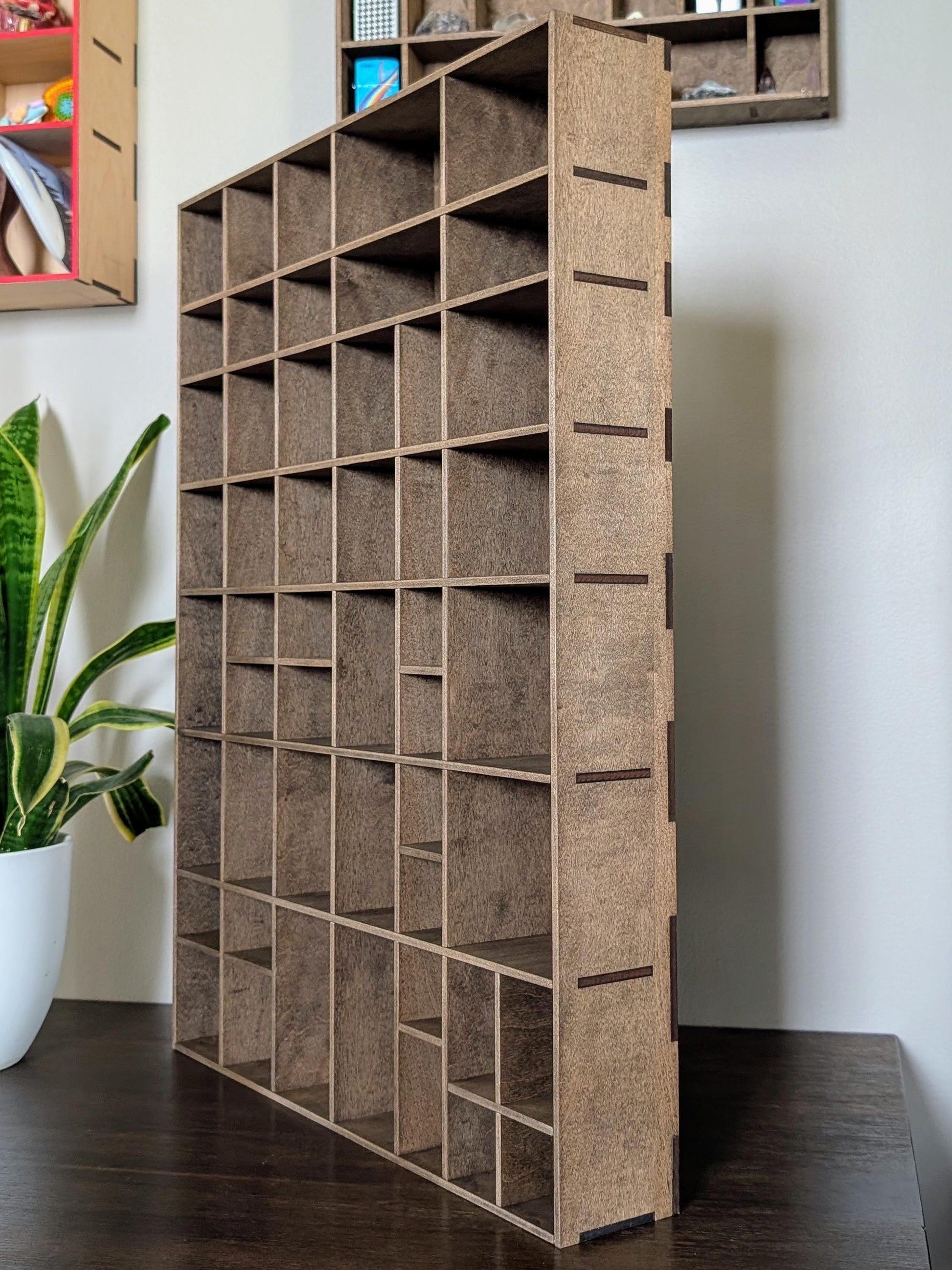 Shadow Box Wooden Display Shelf - Wall Cubby Shelf - Multiple Compartment Sizes - #2 - Trinket Shelf - Curio Cabinet